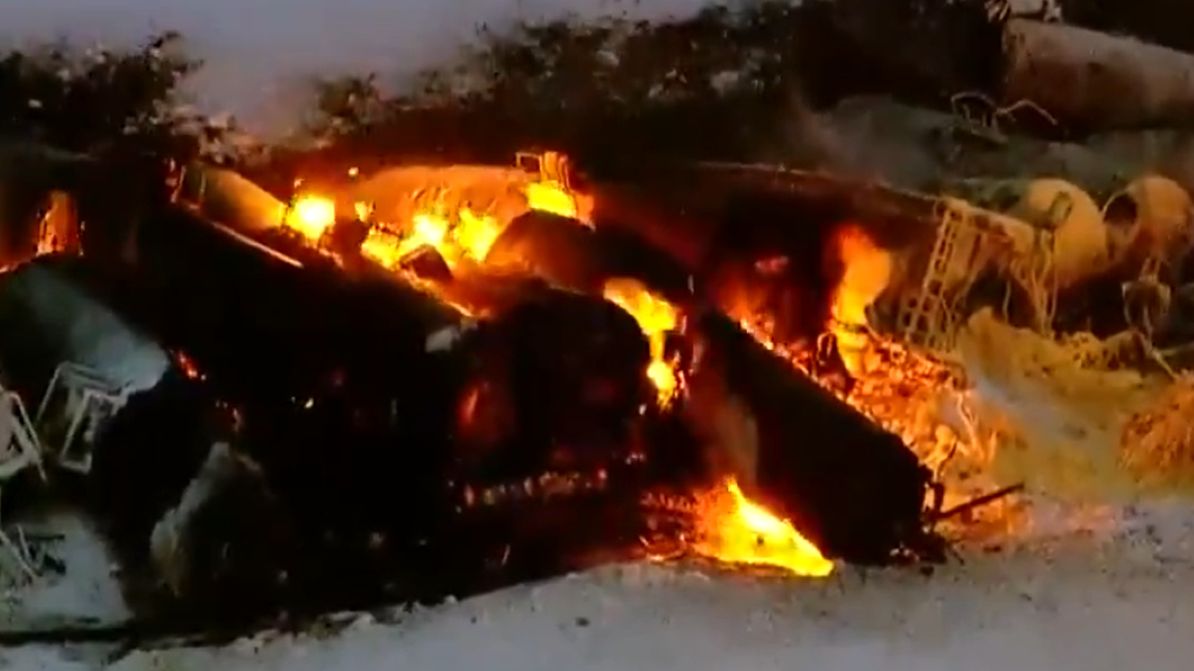 Cysterny zajęły się ogniem 