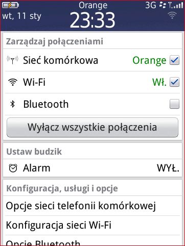 BB OS 6 opcje górnego paska