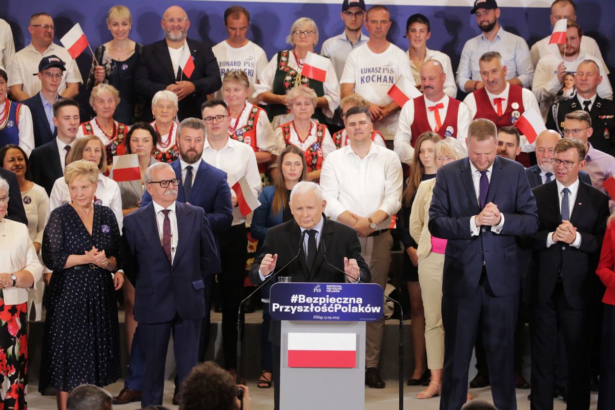 Jarosław Kaczyński na spotkaniu w Elblągu