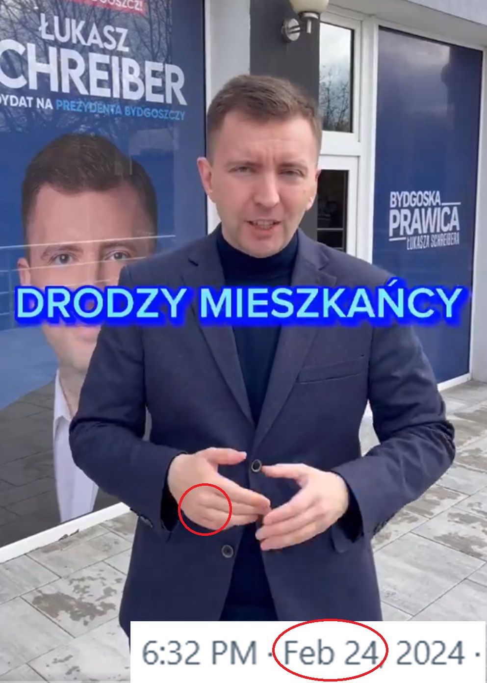 24 lutego. Poseł Schreiber już bez obrączki.