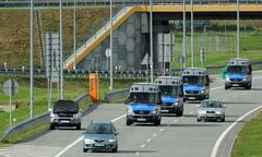 Litwin w kamperze rzucił się do ucieczki. Goniły go trzy radiowozy