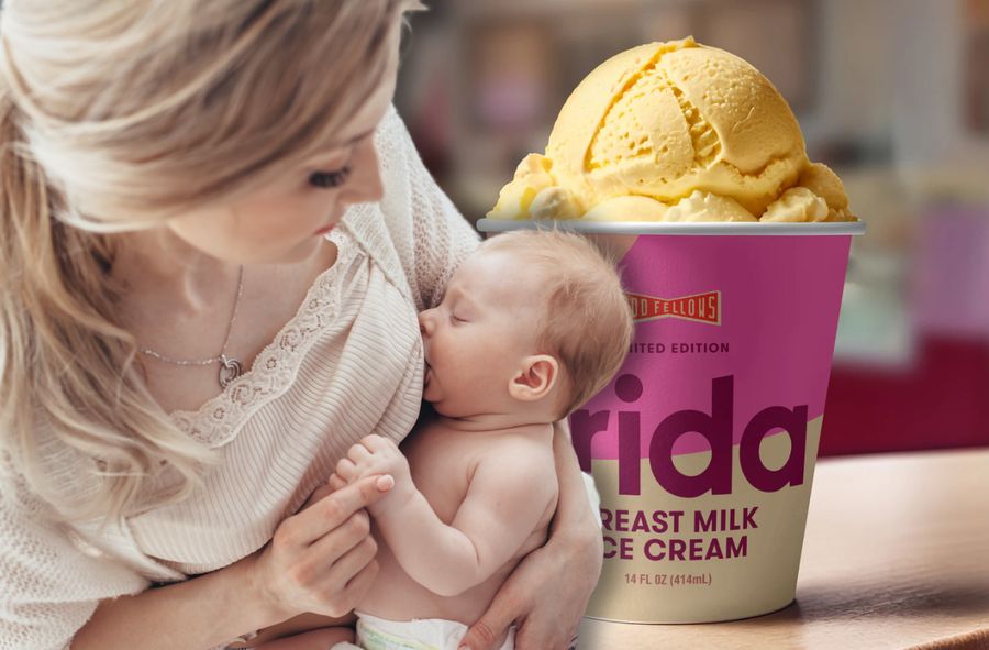 Lody o smaku mleka z piersi