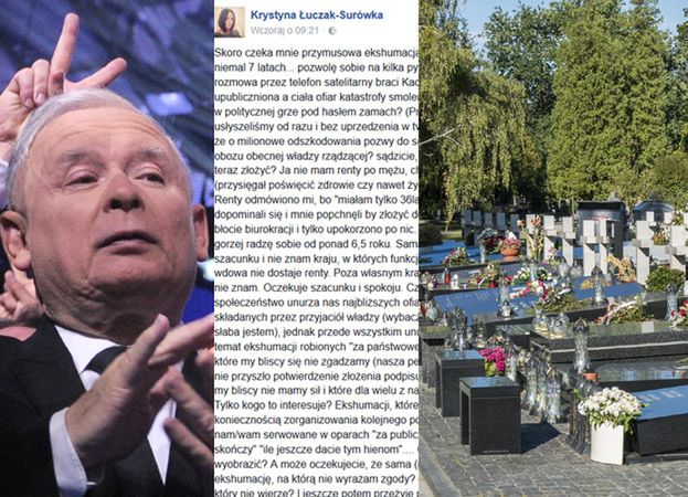 Wdowa smoleńska o przymusowej ekshumacji męża: "Funduje się nam kolejną traumę. CZY ŚMIERĆ TO ZA MAŁO?"