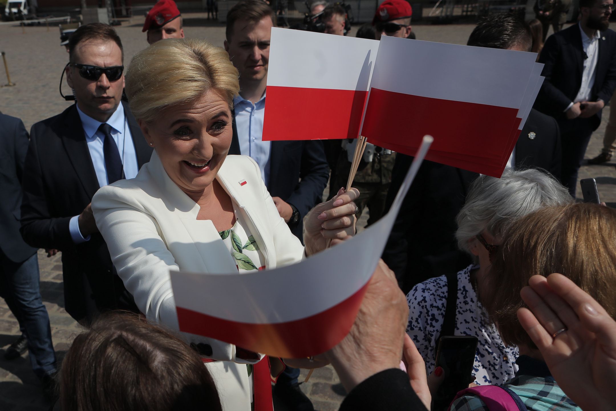 Andrzej i Agata Dudowie świętują Dzień Flagi 