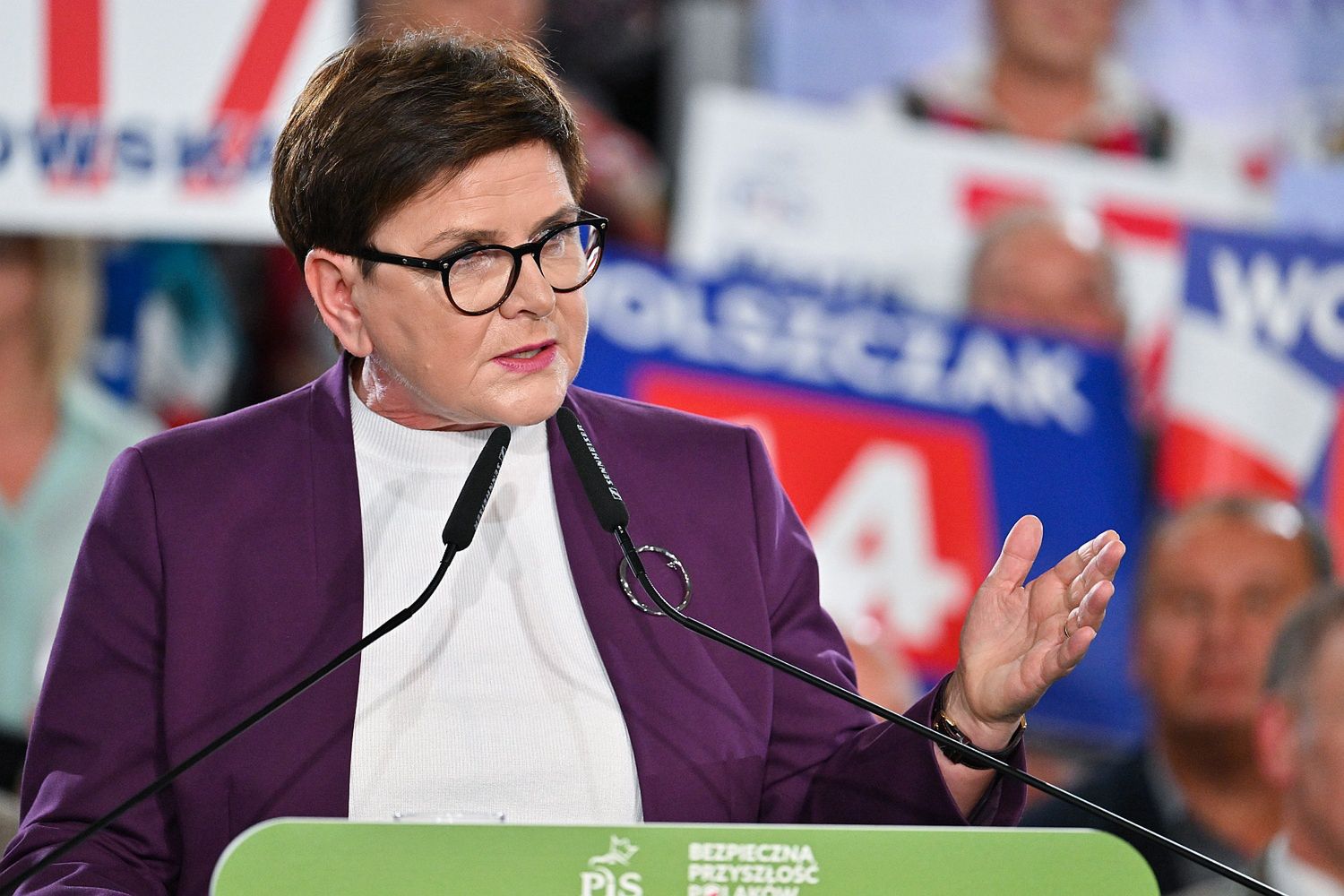 Beata Szydło podczas kampanii wyborczej do Parlamentu Europejski