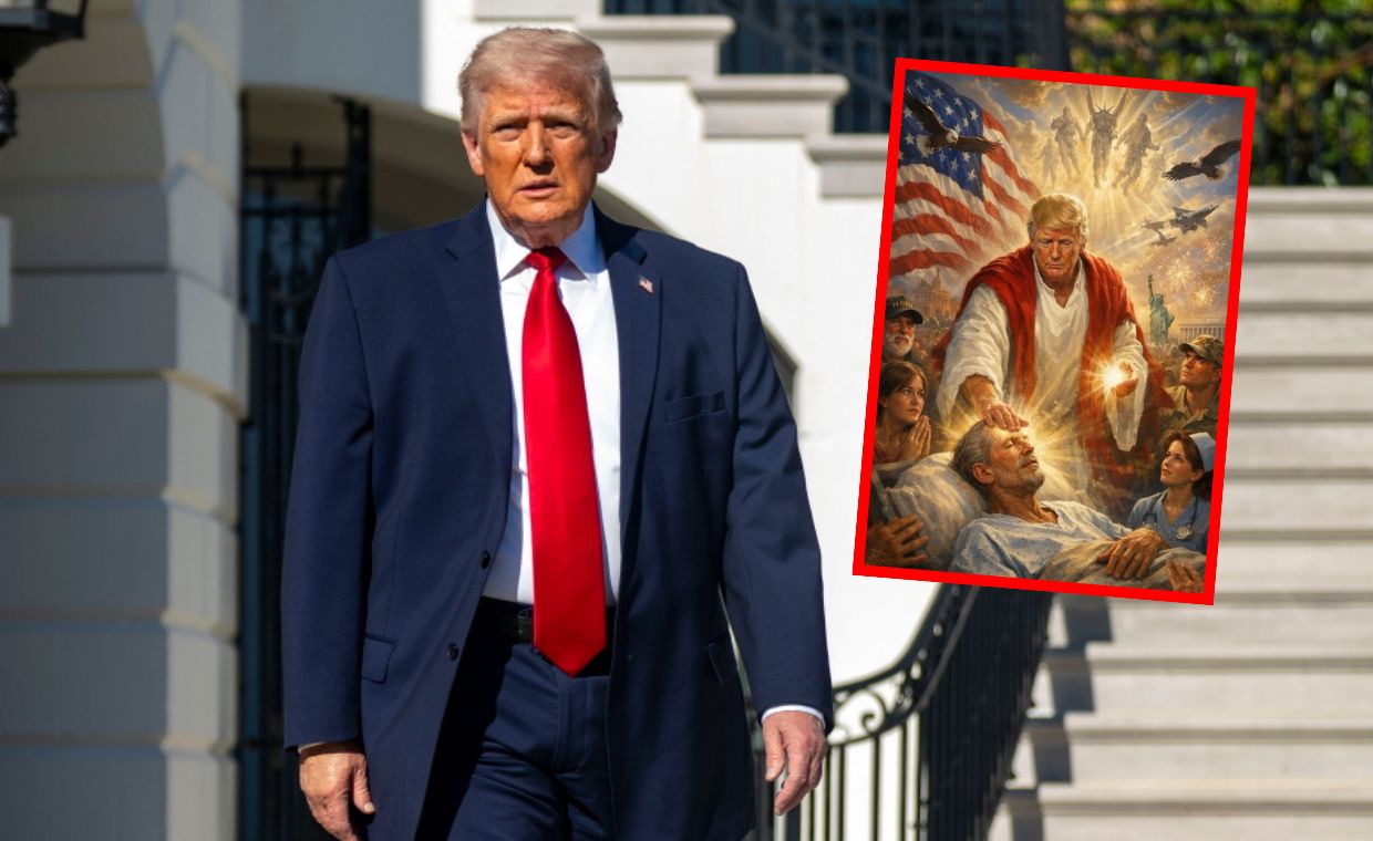 Taką grafikę zamieścił Trump po skrytykowaniu papieża