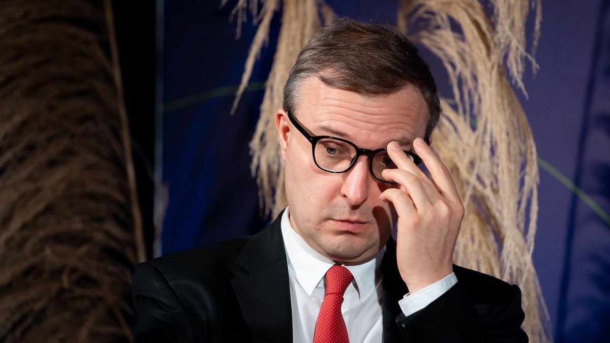 Pawel Borys (Chairman of the Board, Polish Development Fund) during the European Economic Congress in Katowice, Poland on April 25, 2022 (Photo by Mateusz Wlodarczyk/NurPhoto via Getty Images)