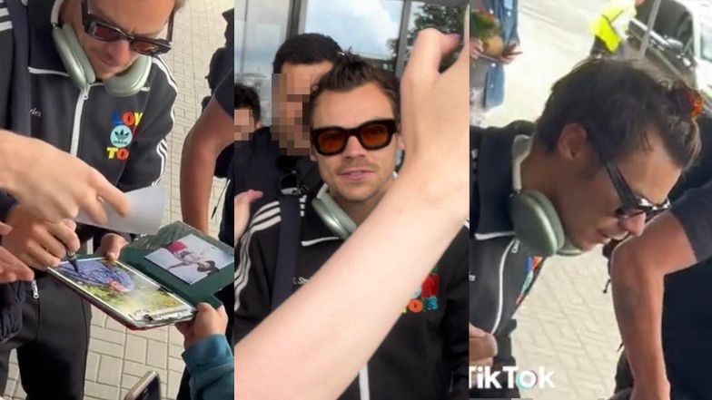 Harry Styles OBLĘŻONY przez polskich fanów przed koncertem w Warszawie. W sieci zawrzało: "Zostawcie go w spokoju!" (WIDEO)