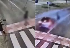 Pieszy wszedł na czerwonym świetle. Mocne nagranie z Zielonej Góry