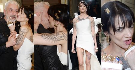 Asia Argento obściskuje się z projektantem za kulisami paryskiego pokazu. Już nie rozpacza po Bourdainie? (ZDJĘCIA)