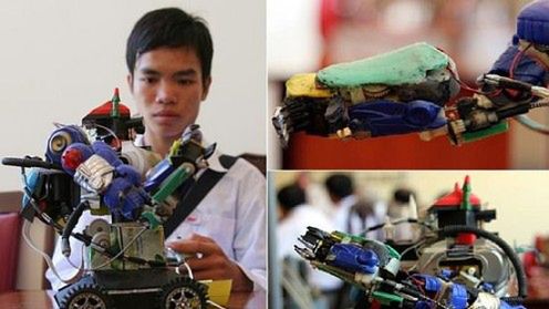 Zdalnie sterowany robot ze śmieci 1