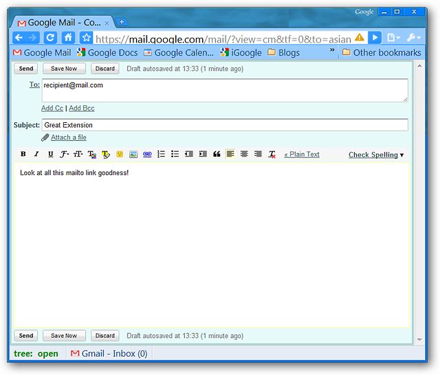 Ustaw GMail jako domyślny klient poczty w Google Chrome 4
