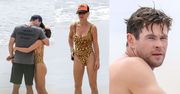 Chris Hemsworth z żoną przytulają się na plaży (ZDJĘCIA)