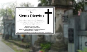 Nie żyje Sixtus Dietzius. Miał 100 lat