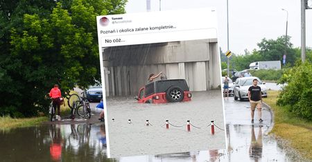 Pogoda. Swarzędz: trzy samochody utonęły po ulewie