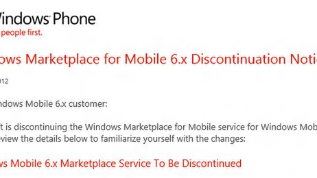 Marketplace dla Windows Mobile odchodzi do lamusa 1