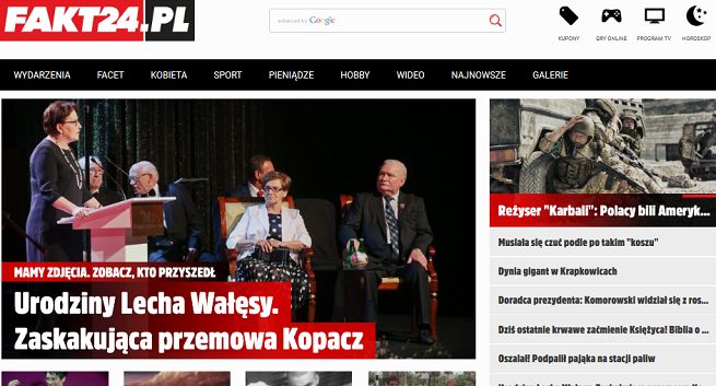 Fakt24.pl prostszy i bardziej gazetowy, przy silnej cross promocji może mieć 10 mln użytkowników