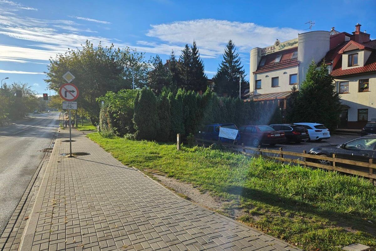 Lokalizacja tymczasowego przystanku autobusowego na al. Warszawskiej