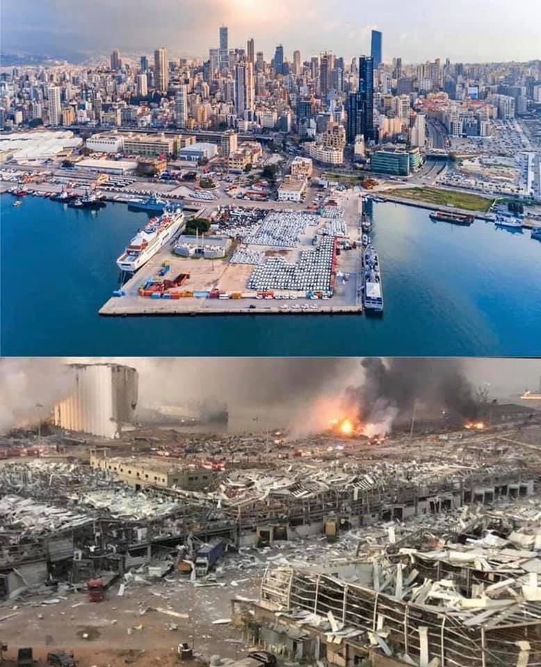 Ogrom zniszczeń po eksplozji w Bejrucie