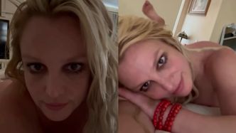 Wyzwolona i naga Britney Spears nadaje do fanów z... ŁÓŻKA: "Wygląda, jakbym zrobiła sobie operację nosa" (WIDEO)