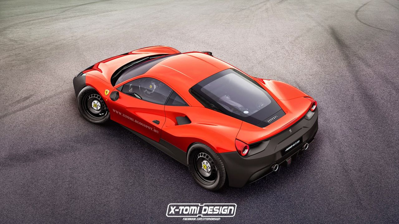 [aktualizacja 23 lutego] X-Tomi Design uzupełnił swój cykl o Ferrari 488 GTB z plastikowymi zderzakami i  stalowymi felgami.