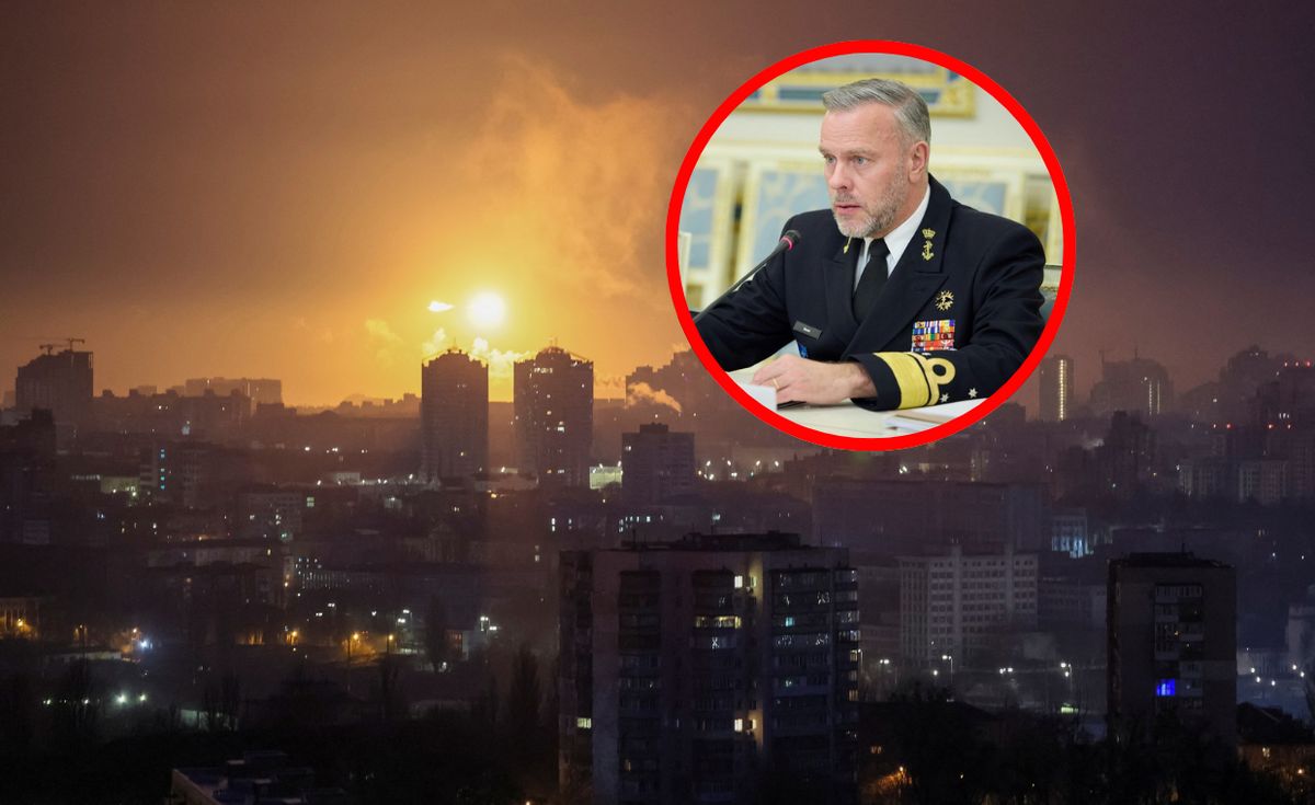 Atak Rosji na Kijów. Admirał NATO uciekał do schronu 