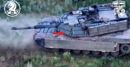 Ukraiński czołg M1A1 Abrams w akcji. Jego wzmocnienia zaskakują