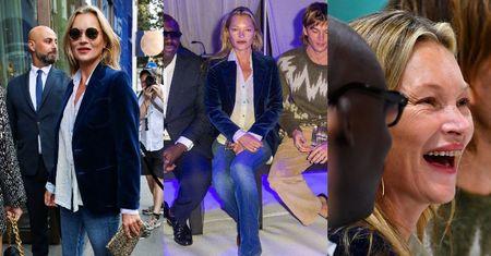 Naturalna Kate Moss w zwyczajnej stylizacji wspiera córkę na pokazie w Londynie. Wciąż ma w sobie "to coś"? (ZDJĘCIA)