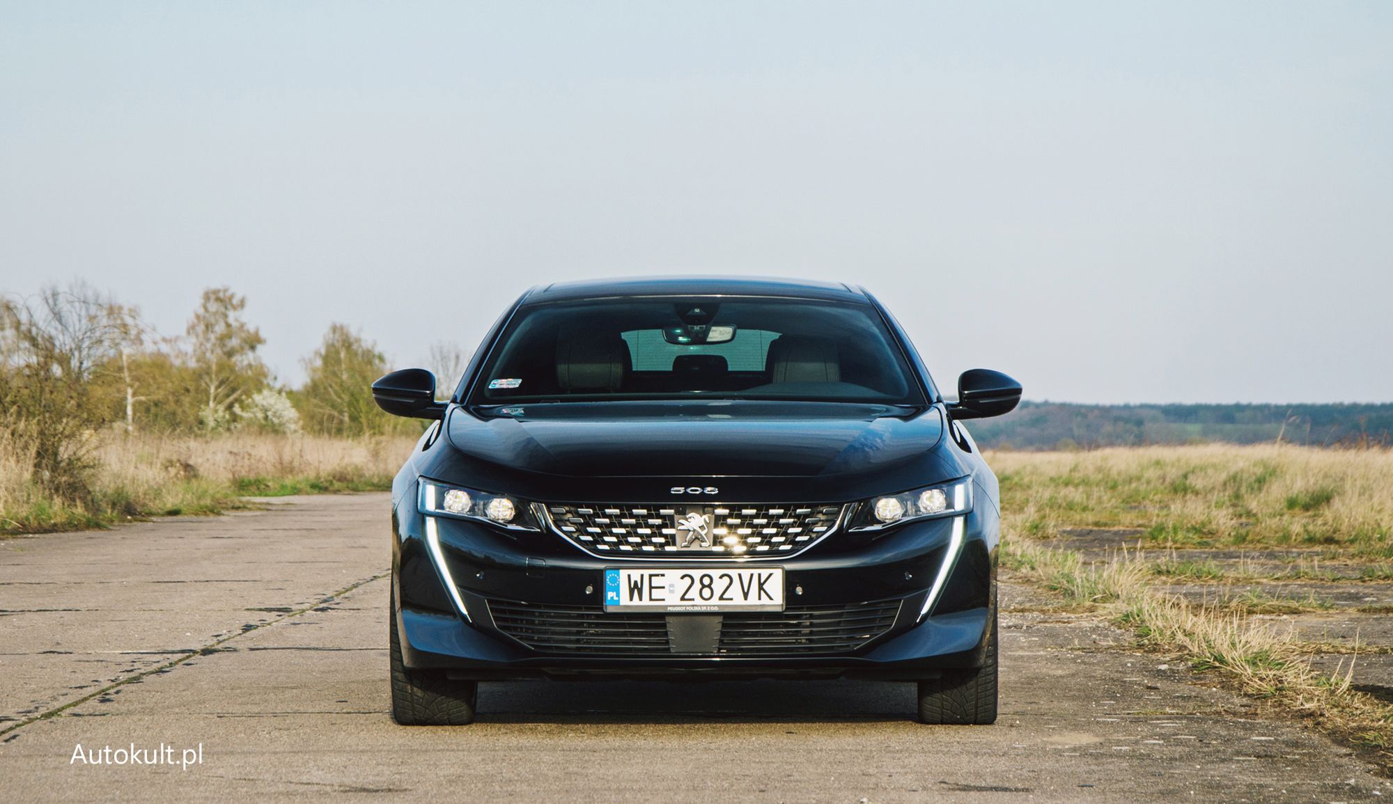 Peugeot 508 ma wyjątkowo "drapieżny" wygląd jak na model klasy średniej. W lusterku wstecznym wygląda jak sportowy.