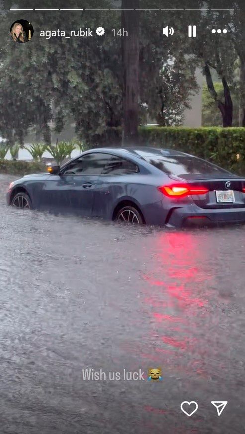Agata Rubik pokazała powódź w Miami