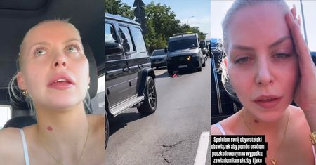 Julia von Stein relacjonuje WYPADEK w centrum Warszawy. "Byłam świadkiem. Dzięki Bogu udało mi się wyhamować"