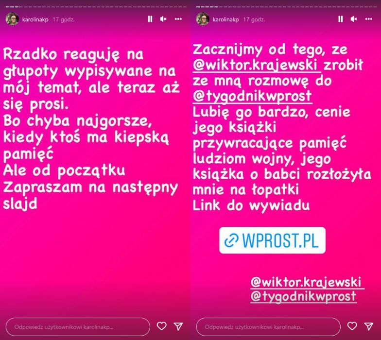 Karolina Korwin Piotrowska reaguje na przytyk Małgorzaty Rozenek