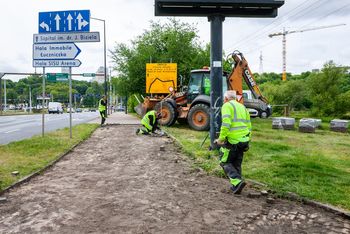 Prace na al. Wyszyńskiego w Bydgoszczy. Za mostem Pomorskim będą dwa pasy do lewoskrętu