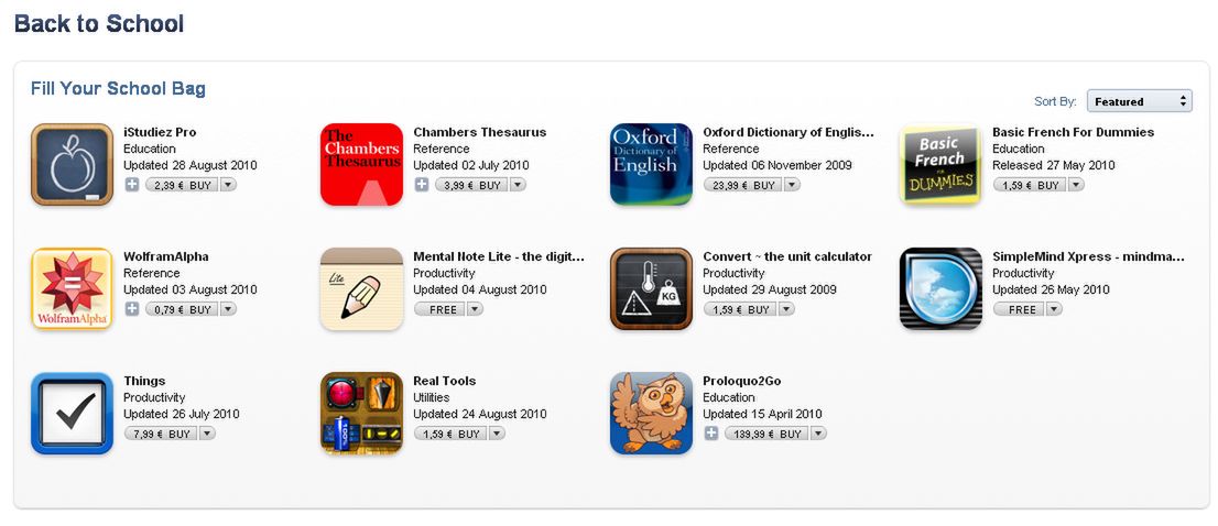 Back to School – nowa zakładka w App Store 2