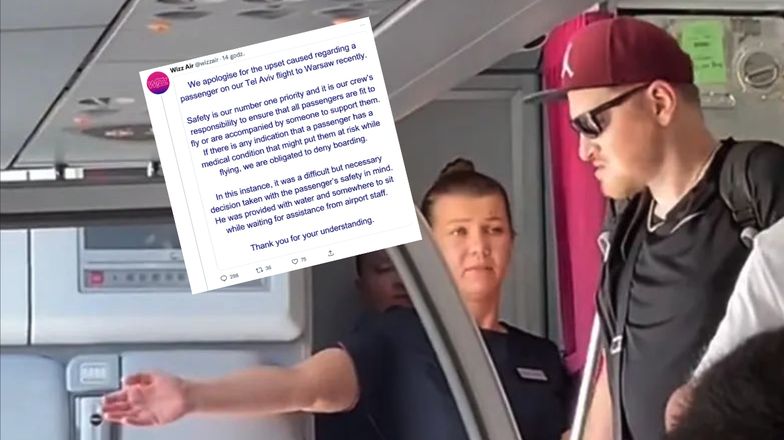 Wizz Air wyprosił niepełnosprawnego pasażera z pokładu samolotu do Warszawy. Jest oświadczenie