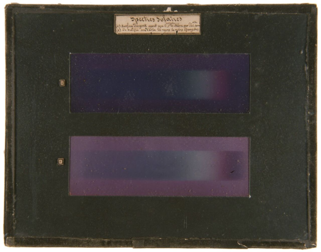 Spektrum solarne Edmonda Becquerela, 1848 roku.