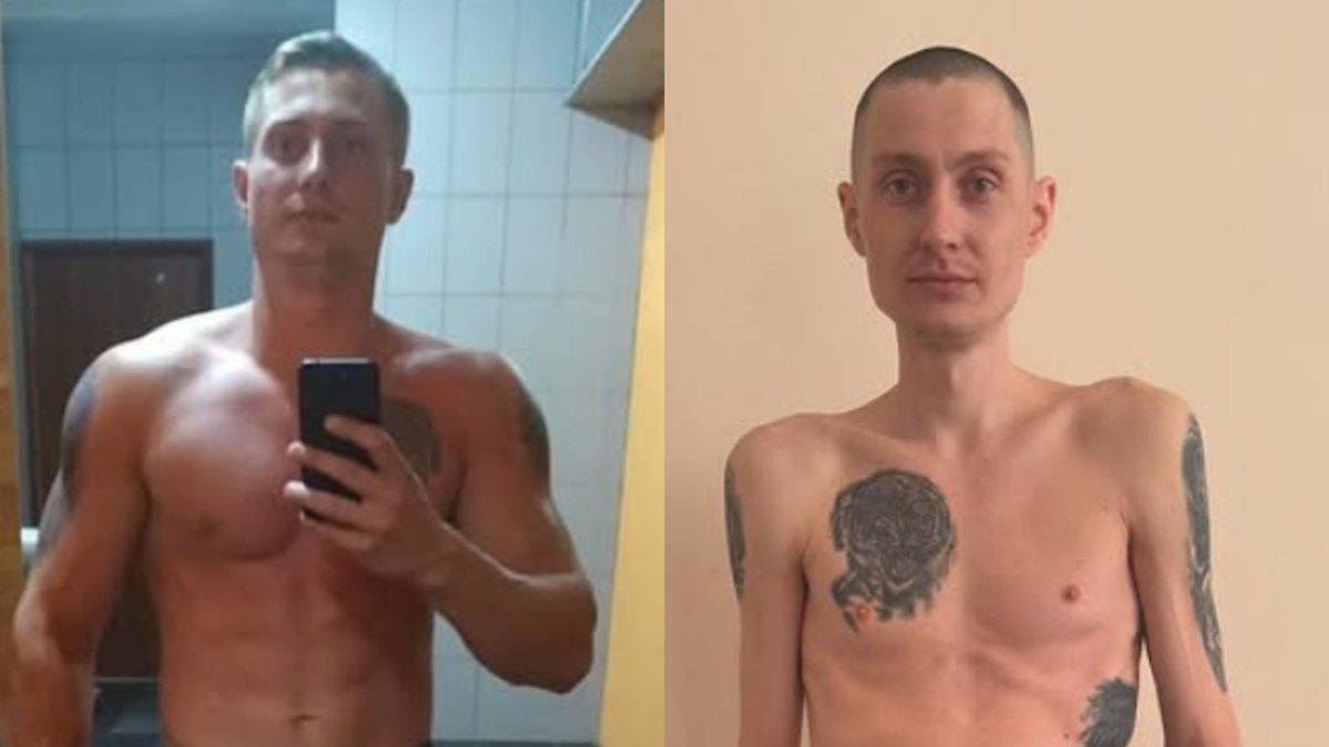 Ukraiński żołnierz zwolniony z niewoli.