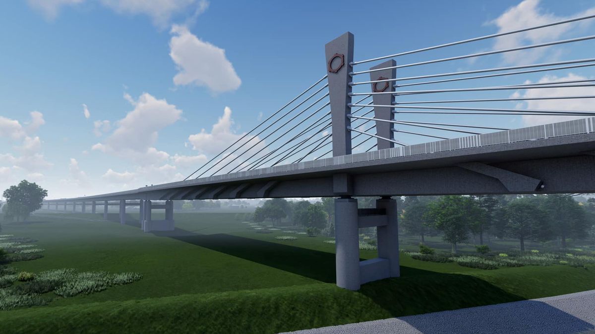 Wizualizacja nowego mostu na rzece San