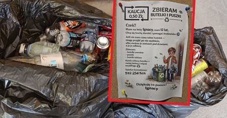 Ogłoszenie na klatce schodowej. Tak dorabia 12-latek