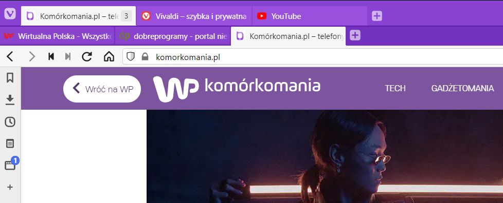 Grupowanie kart w wykonaniu Vivaldiego: w pierwszej chwili wrażenie chaosu, ale da się z tego zrobić pożytek, fot. Oskar Ziomek.