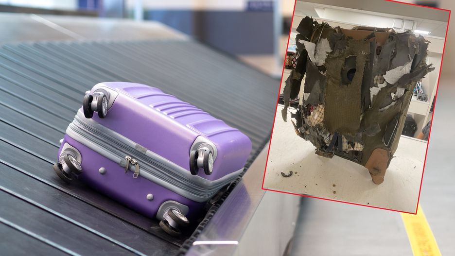 Taki bagaż w takim stanie otrzymała na lotnisku pani Hofferber