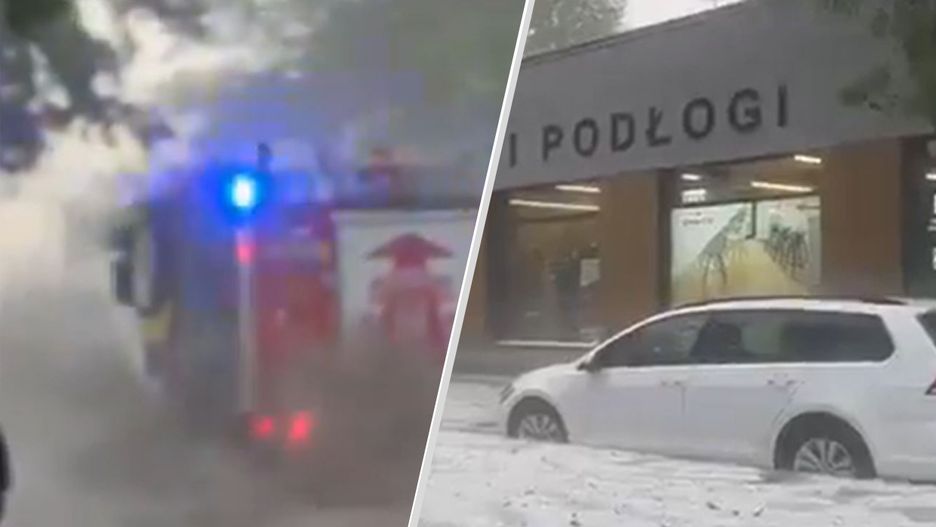 Gwałtowna burza przetoczyła się przez Gniezno. Twitter/Remiza.pl