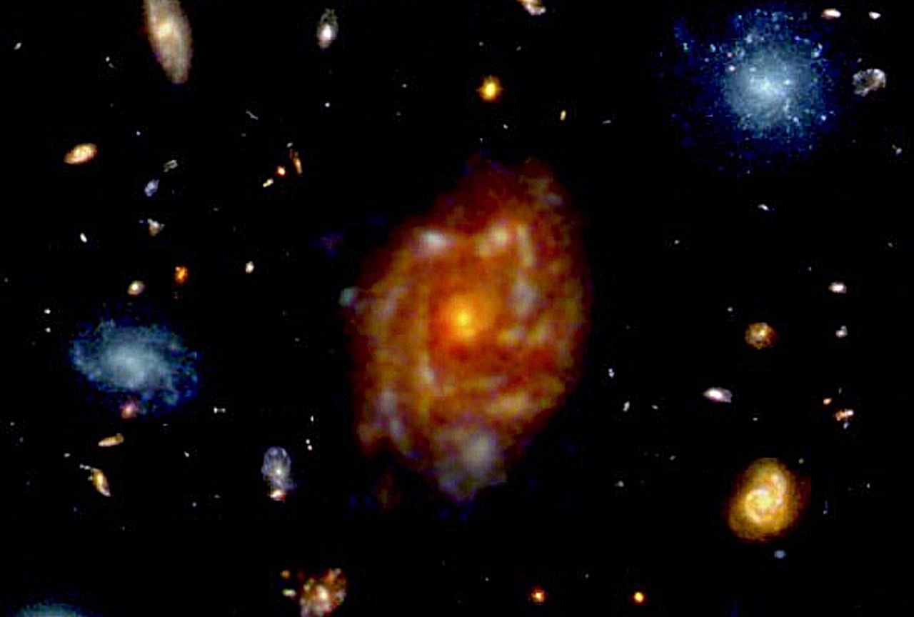 Die gigantische Spiralgalaxie im Weltall - Das Große Rad. (Wang et al., Nature Astronomy, 2025)