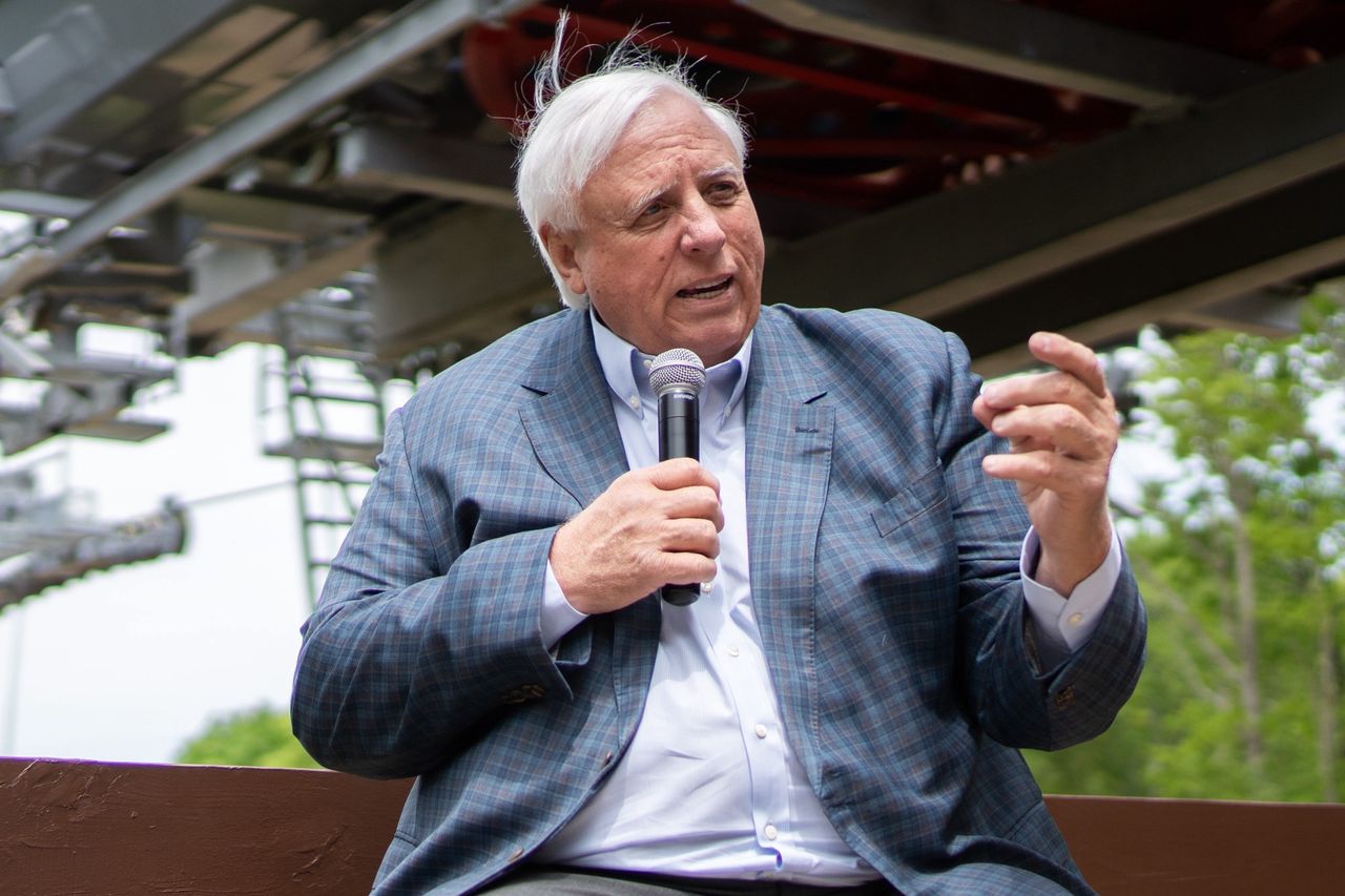 Governor Jim Justice commenting on new aerial tram at Pipestem Resort State Park.