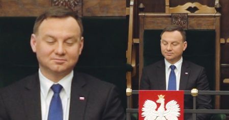 Duda walczy ze snem…