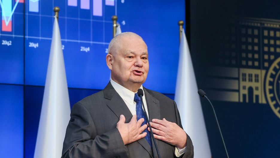 Konferencja prezesa NBP Adama Glapi?skiego
Fot. Wojciech Olkusnik/East News, Warszawa, 08.09.2022. Konferencja prasowa prezesa NBP Adama Glapinskiego po srodowej podwyzcze stop procentowych.
Wojciech Olkusnik