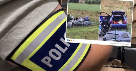 Pościg na wrocławskim Jagodnie. Pijany kierowca wylądował na łące