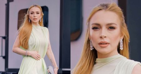Odmieniona Lindsay Lohan zaskakuje doskonałą formą na ceremonii Disneya. Aż trudno ją rozpoznać (ZDJĘCIA)