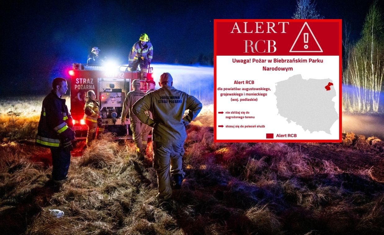 Służby walczą z żywiołem. Alert RCB dla mieszkańców Podlasia