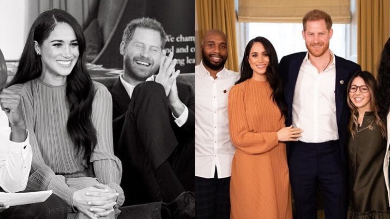 Zaangażowana Meghan Markle debatuje z młodymi aktywistami w plisowanej sukience za 4,5 tysiąca złotych (FOTO)